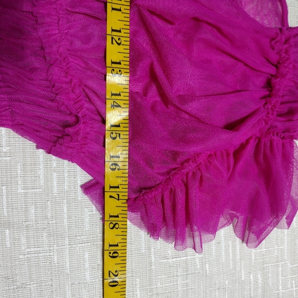 Free People Women's Making Me Smile Top Cropped Sheer V-Neck Ruched Size S - Picture 7 of 8